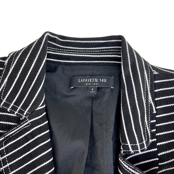 Lafayette 148 Striped Blazer Double Breasted - Picture 3 of 6